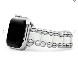 Lagos White Ceramic/steel Smart Caviar watch strap
